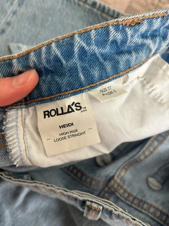 ROLLA’S Heidi Light Blue High-Rise Straight Jeans - Picture 5 of 6